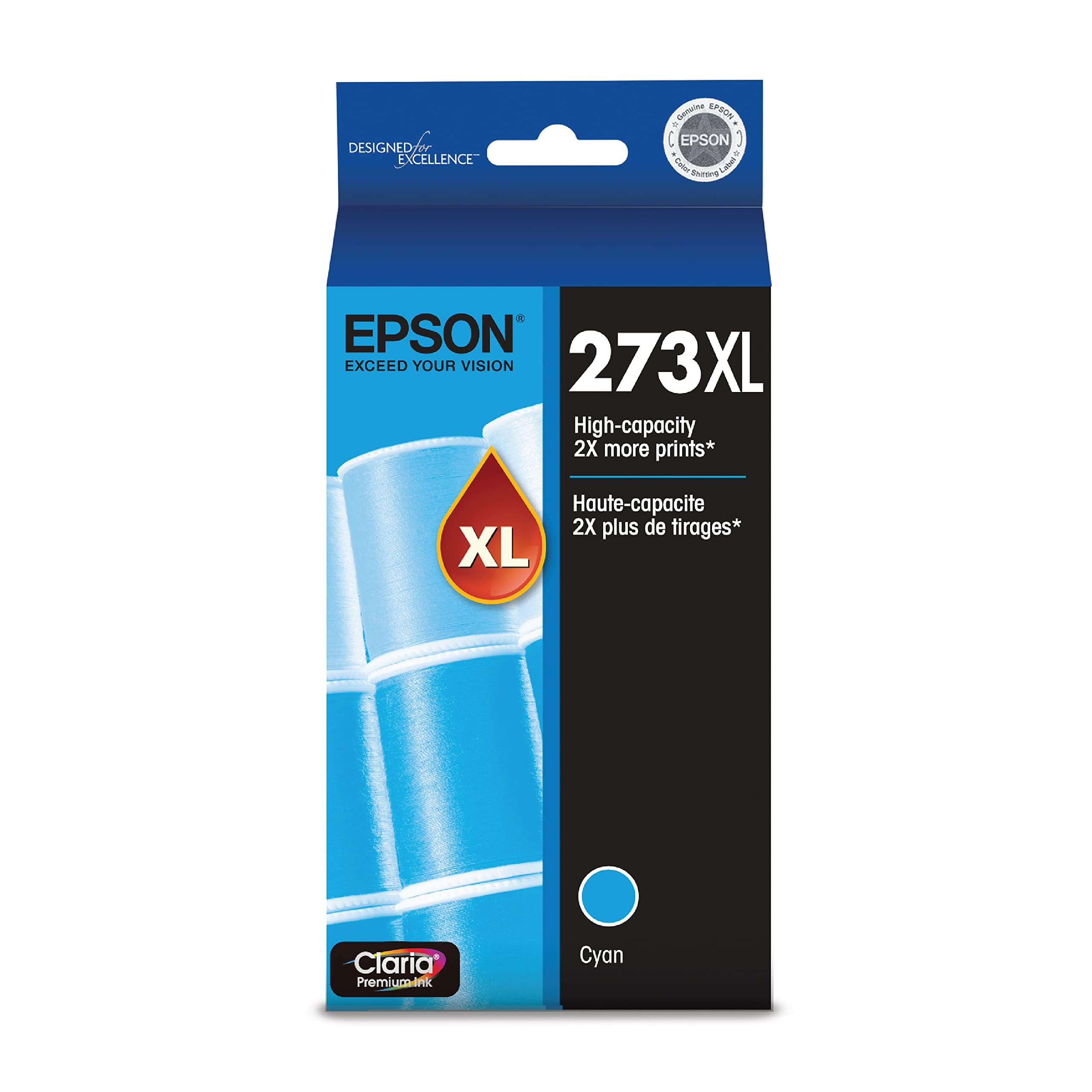 Amazon.com: EPSON 273 Claria Ink High Capacity Cyan Cartridge